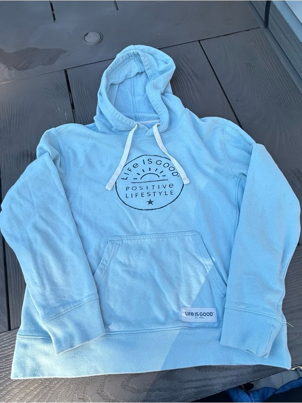 Life is Good Women's Size Small "Positive Lifestyle" Circle Logo Hoodie